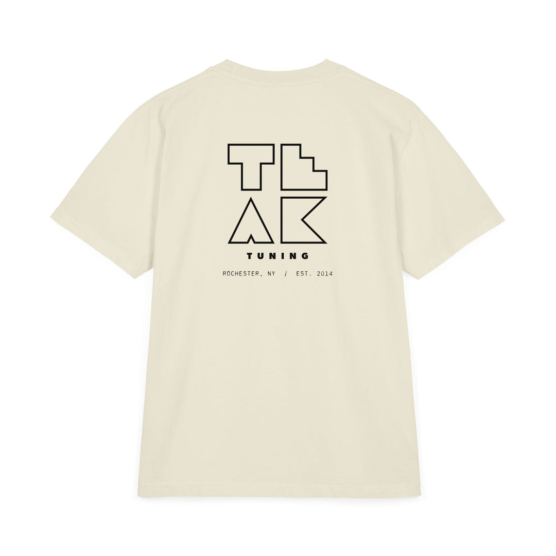 Teak Tuning Merch TEAK Outline Logo Tee, Cream - Heavyweight Skate T-Shirt S