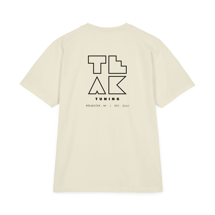 Teak Tuning Merch TEAK Outline Logo Tee, Cream - Heavyweight Skate T-Shirt S