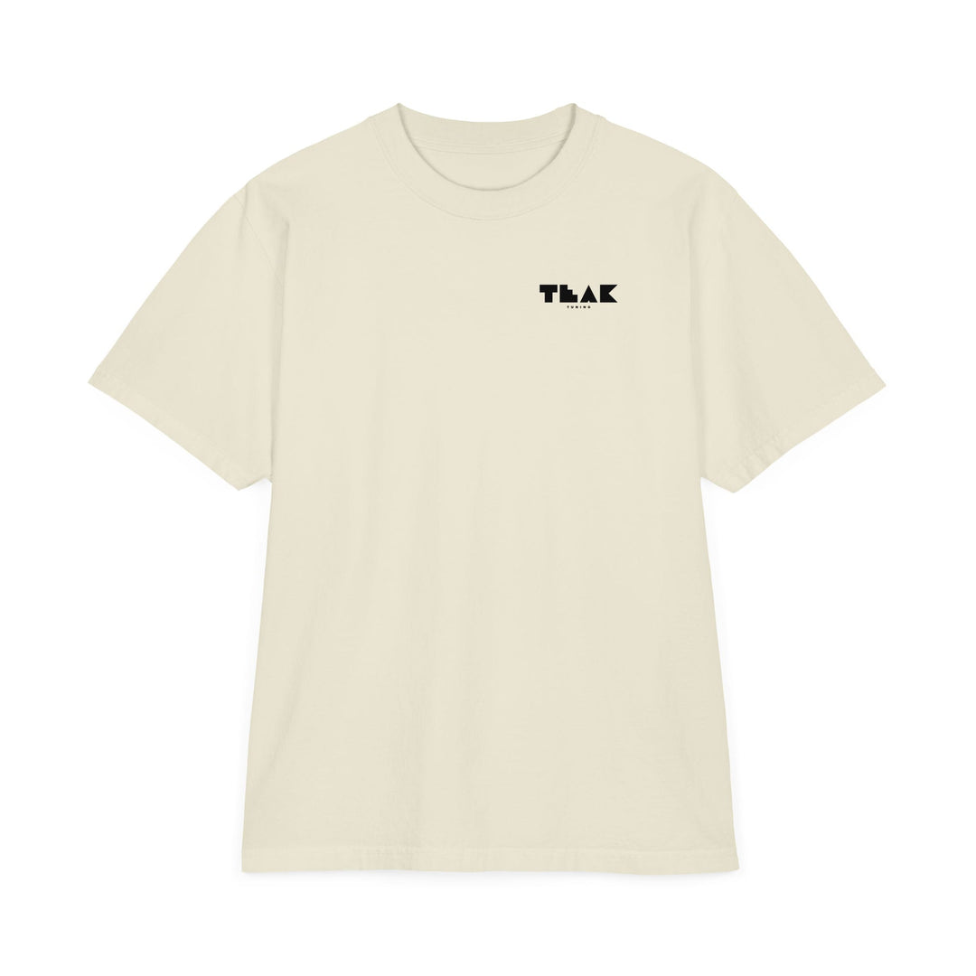 Teak Tuning Merch TEAK Outline Logo Tee, Cream - Heavyweight Skate T-Shirt