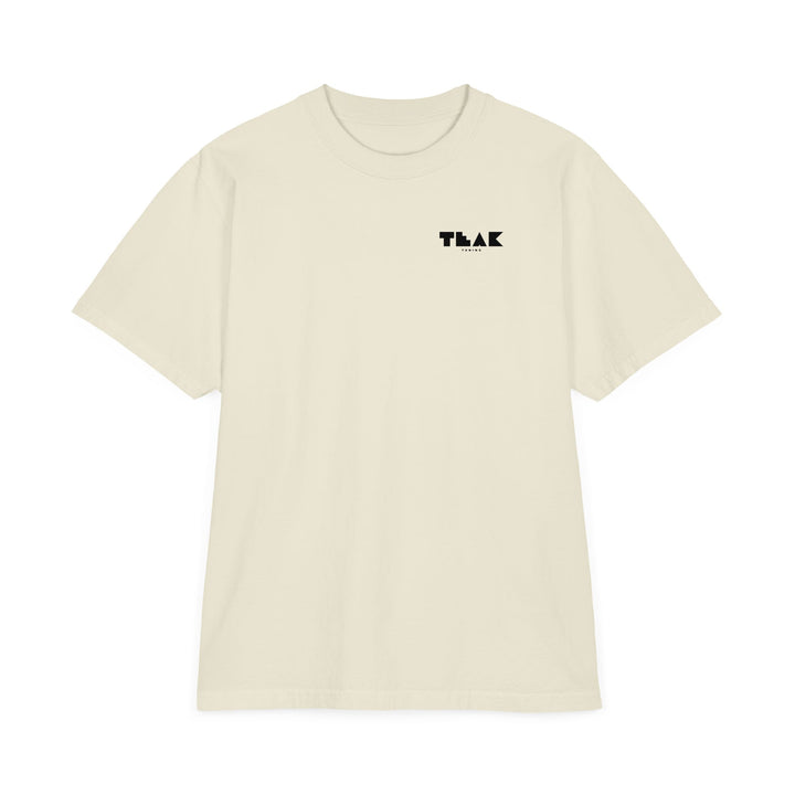 Teak Tuning Merch TEAK Outline Logo Tee, Cream - Heavyweight Skate T-Shirt