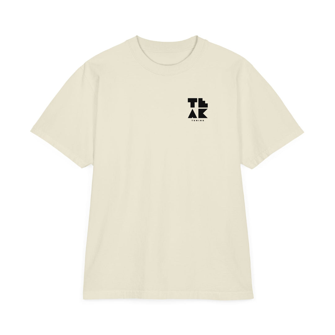TK-34 Truck Assembly Tee in cream, front: stacked TEAK logo on the left chest