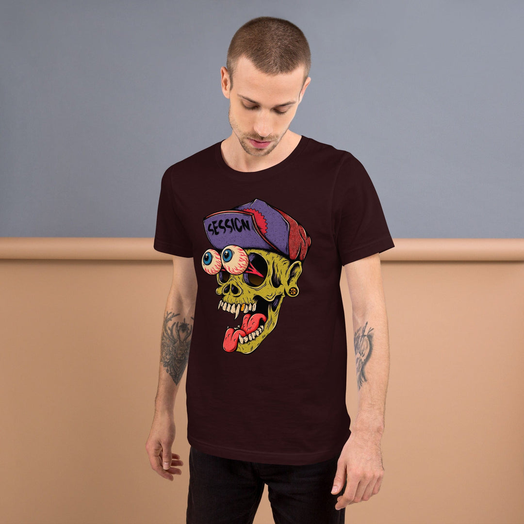 Teak Tuning Pro Fingerboards Session x Tuibz - "Broken" - Unisex Staple T-Shirt Oxblood Black / S