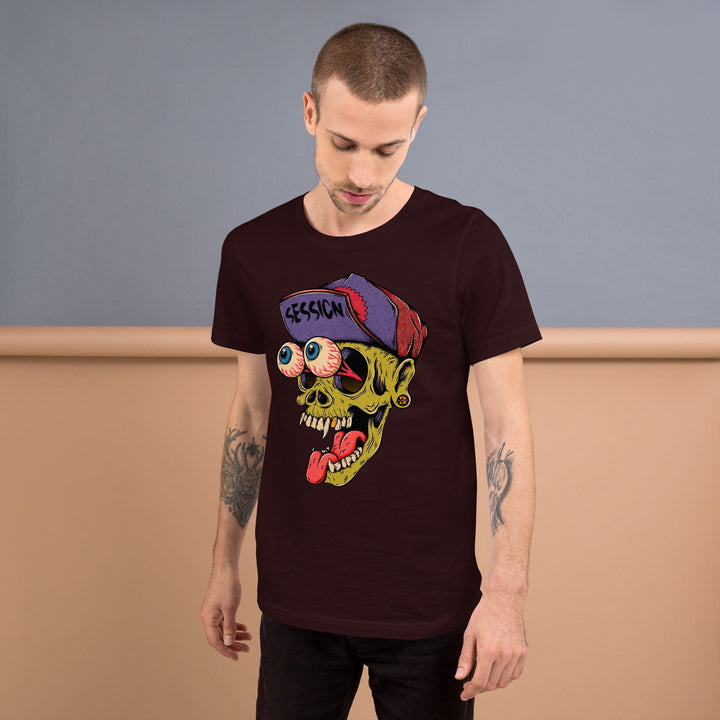 Teak Tuning Pro Fingerboards Session x Tuibz - "Broken" - Unisex Staple T-Shirt Oxblood Black / S