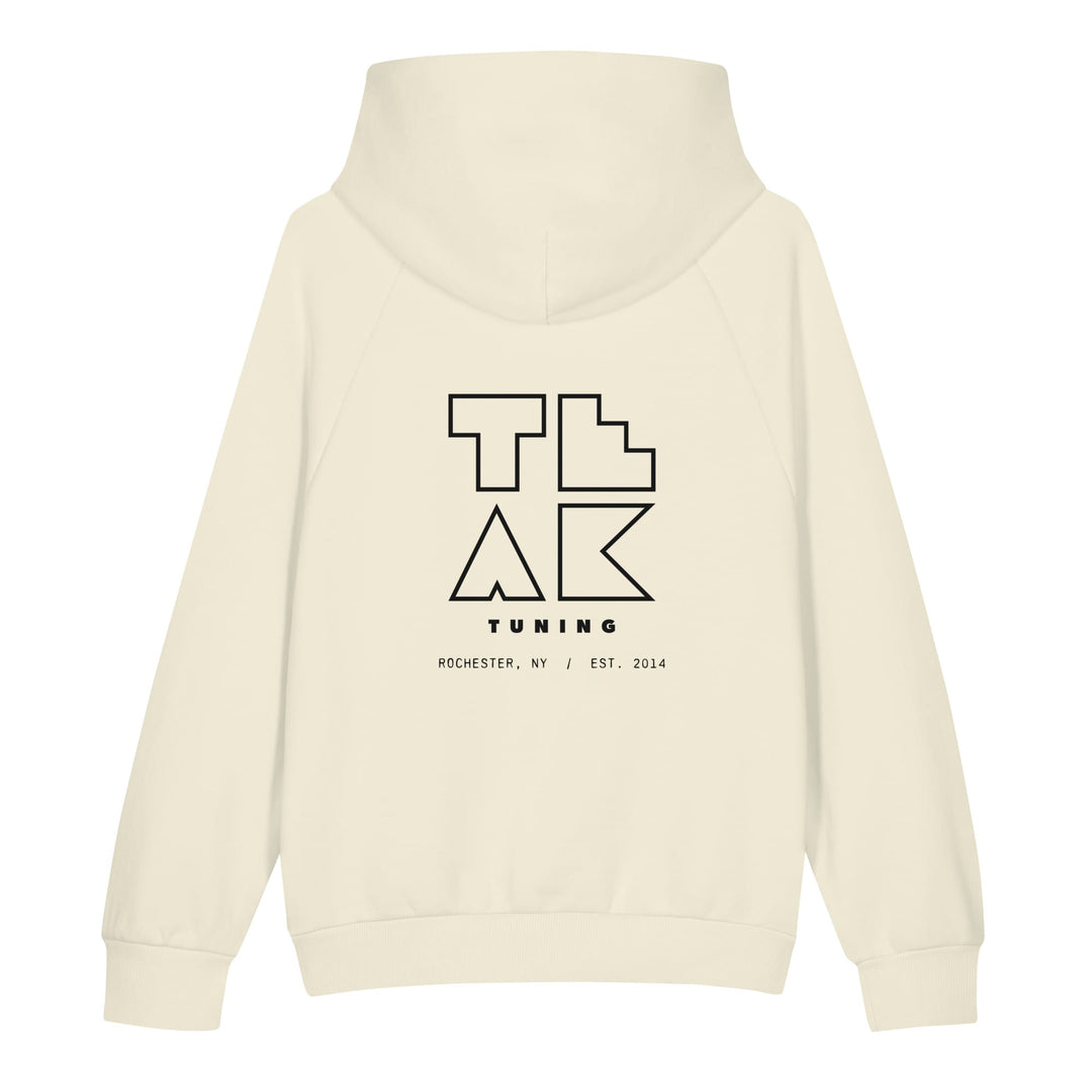 Teak Tuning Merch TEAK Outline Logo Hoodie, Cream - 16.5 oz Heavyweight Skate Hoodie S