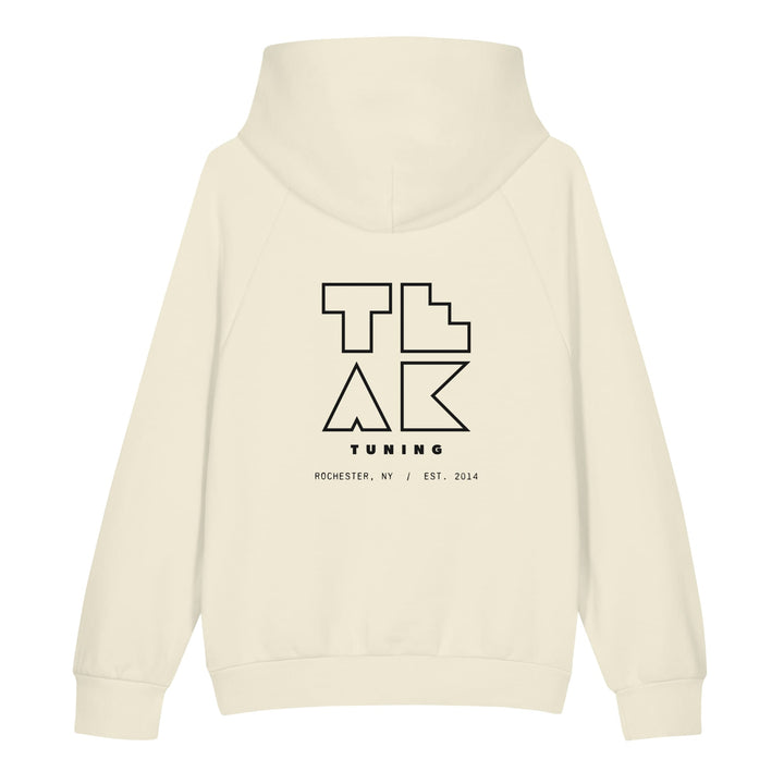 Teak Tuning Merch TEAK Outline Logo Hoodie, Cream - 16.5 oz Heavyweight Skate Hoodie S