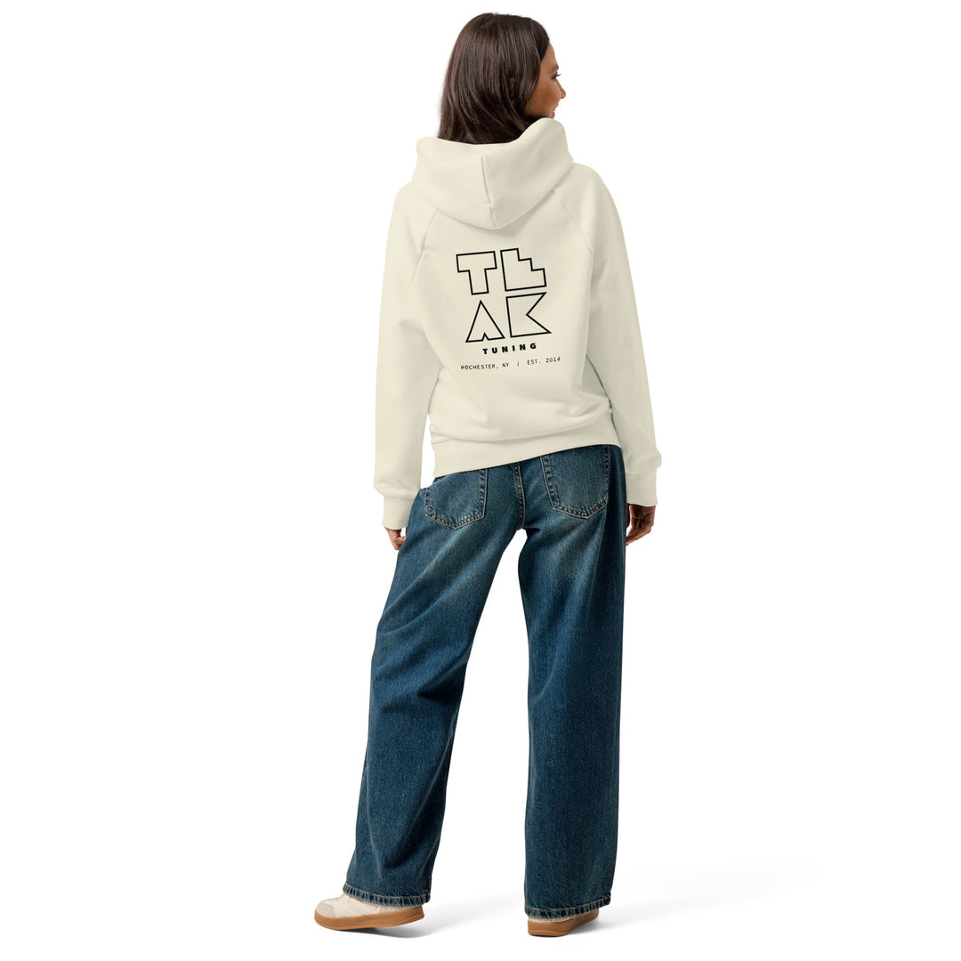 Teak Tuning Merch TEAK Outline Logo Hoodie, Cream - 16.5 oz Heavyweight Skate Hoodie