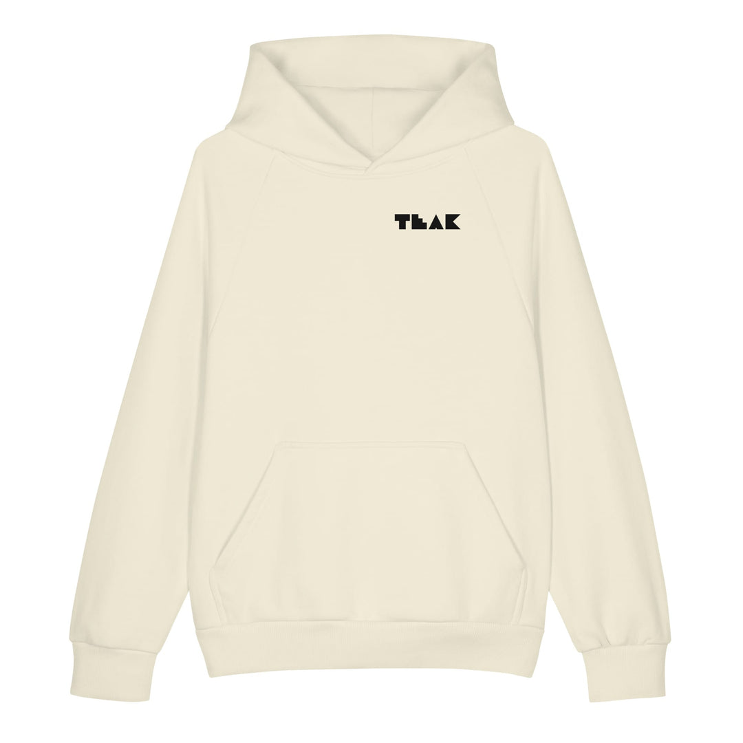 Teak Tuning Merch TEAK Outline Logo Hoodie, Cream - 16.5 oz Heavyweight Skate Hoodie