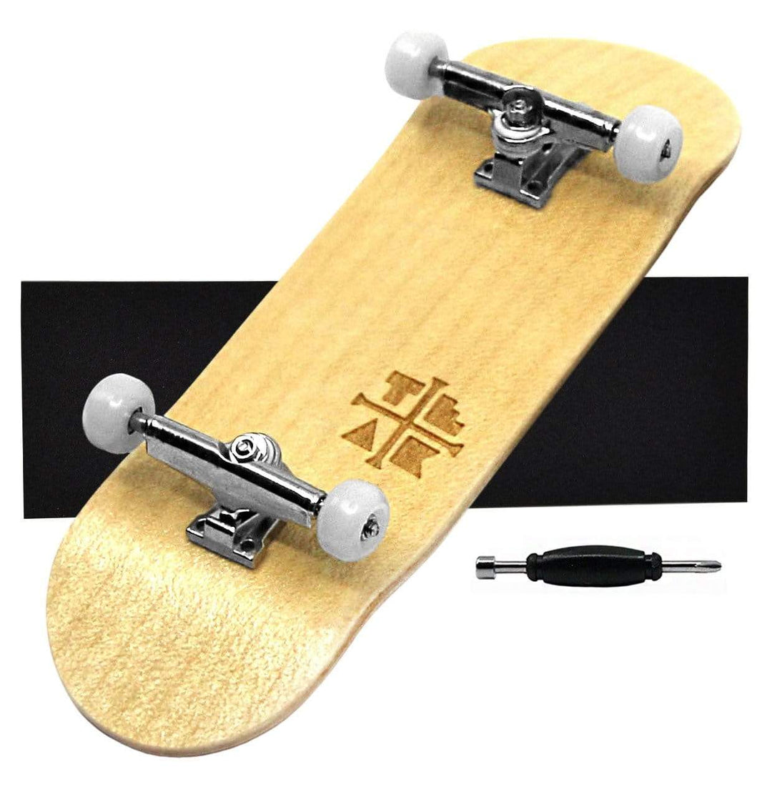 Teak Tuning 34mm Prolific Gen1 Fingerboard Complete - "Silver Heels" Colorway - Gen1 Prodigy Trucks + Pro Duro Bubble Bushings