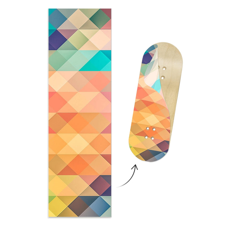 Teak Tuning Limited Edition "Geometric Mayhem" Deck Graphic Wrap - 35mm x 110mm