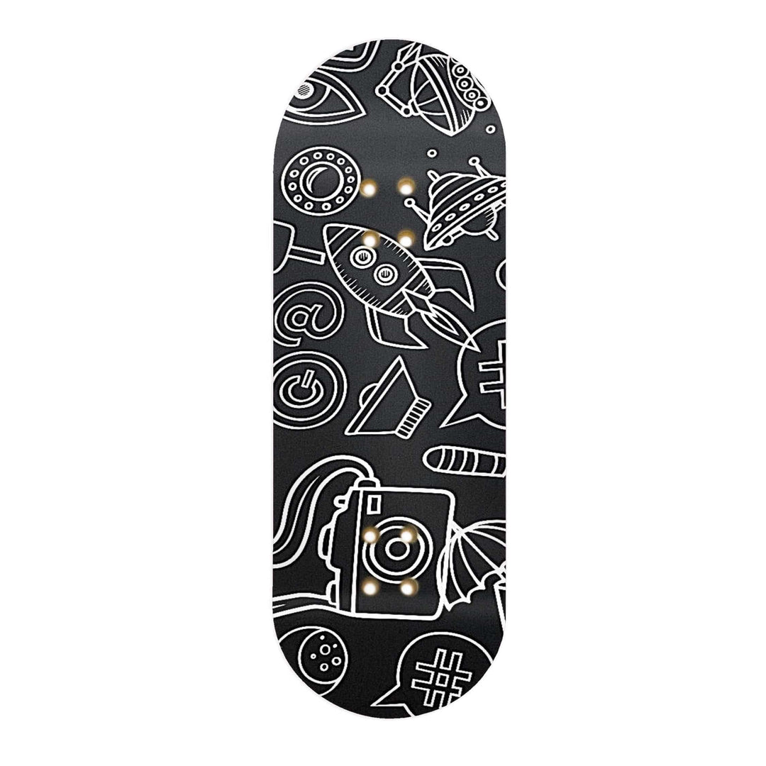 Teak Tuning Limited Edition "Black & White Space Sketch" Deck Graphic Wrap - 35mm x 110mm