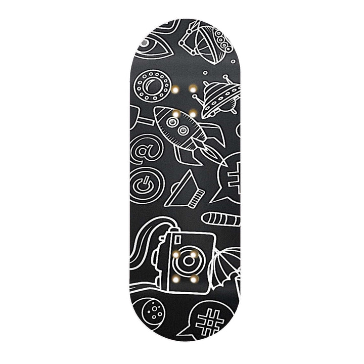 Teak Tuning Limited Edition "Black & White Space Sketch" Deck Graphic Wrap - 35mm x 110mm