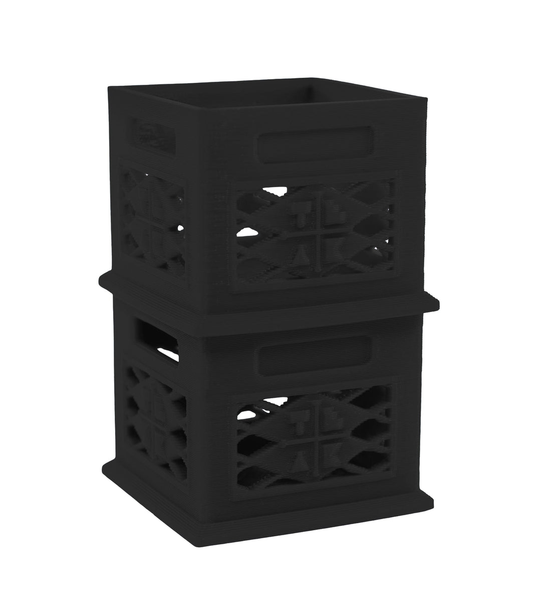 Teak Tuning Fingerboard Stacking Milk Crate - 1.4" x 1.6" - Black 2 Crates