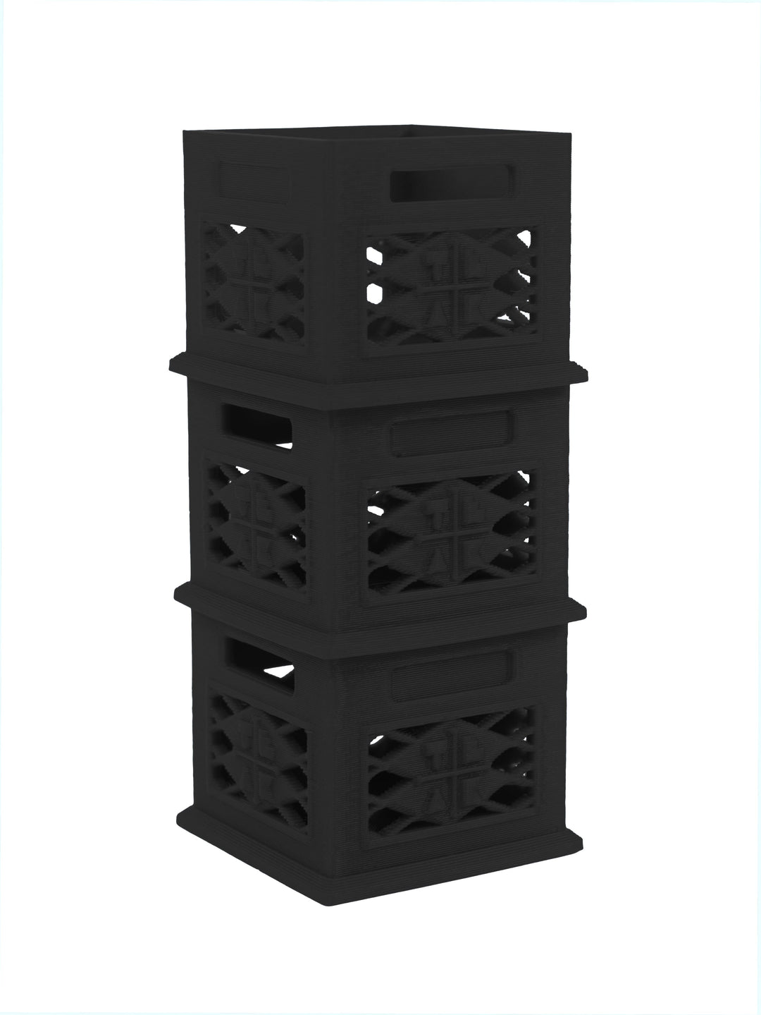 Teak Tuning Fingerboard Stacking Milk Crate - 1.4" x 1.6" - Black 3 Crates