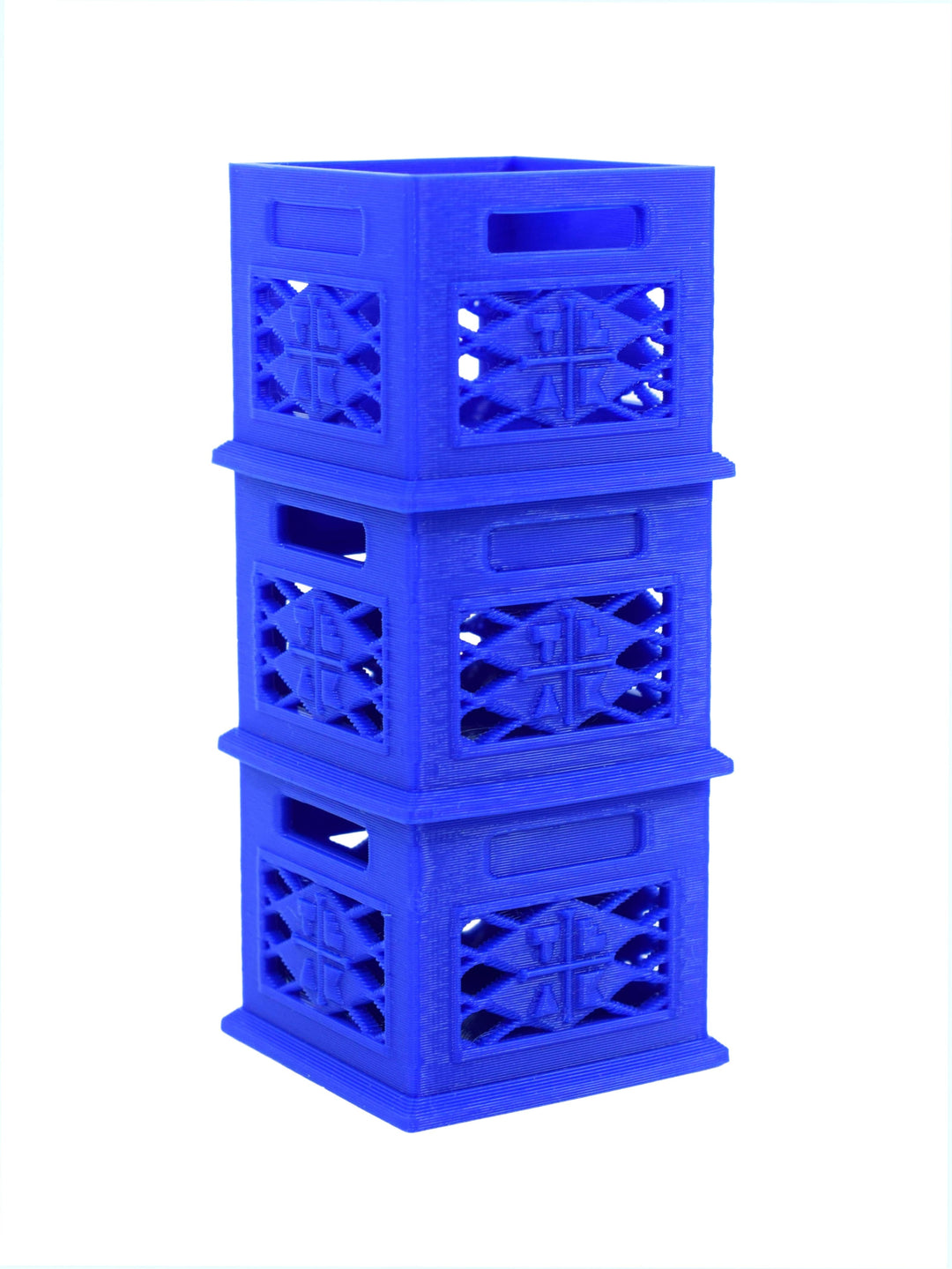 Teak Tuning Fingerboard Stacking Milk Crate - 1.4" x 1.6" - Blue 3 Crates