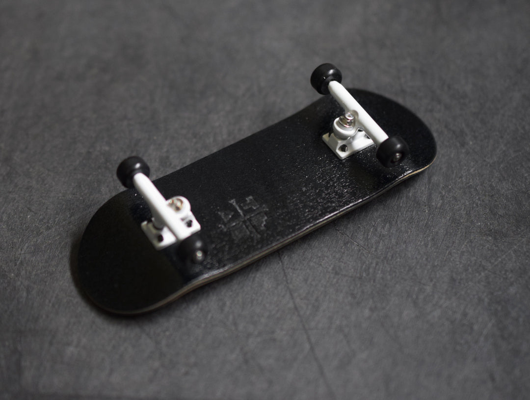 Teak Tuning 32mm Prolific Gen2 Fingerboard Complete - "Monochrome" Colorway - Gen2 Prodigy Trucks + Pro Duro Bubble Bushings