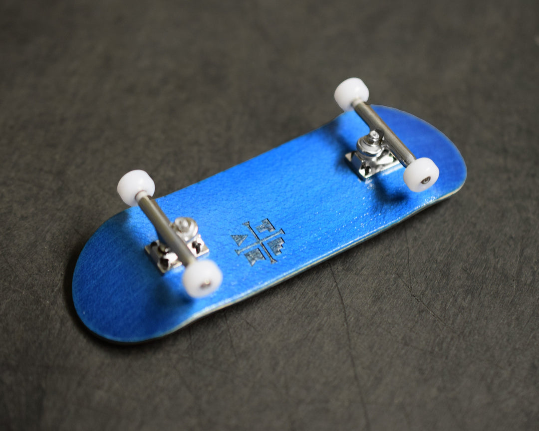 Teak Tuning 32mm Prolific Gen2 Fingerboard Complete - "Blue Blizzard" Colorway - Gen2 Prodigy Trucks + Pro Duro Bubble Bushings