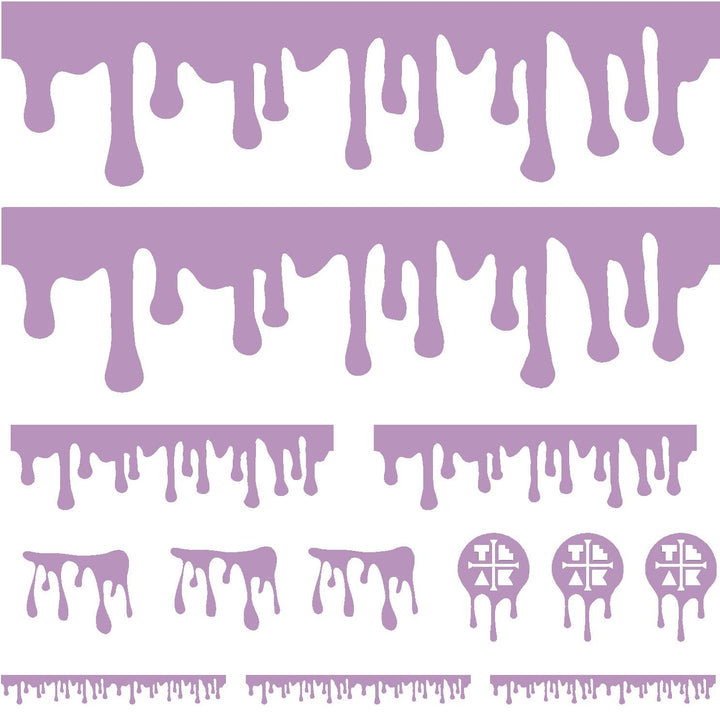 Teak Tuning DIY Slime Drip Stickers from Ramps/Deck (Extra Large 11" Sticker Sheet) Lilac