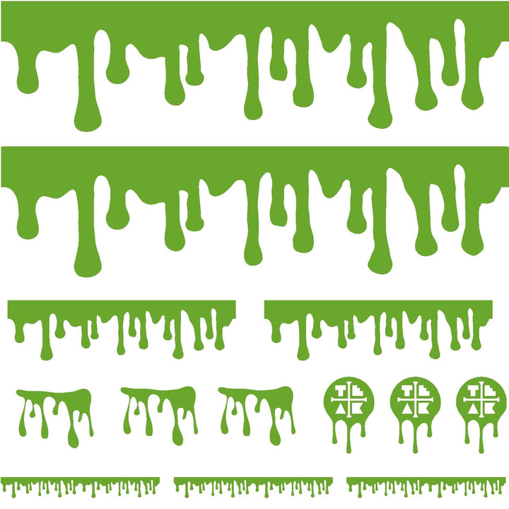 Teak Tuning DIY Slime Drip Stickers from Ramps/Deck (Extra Large 11" Sticker Sheet) Lime