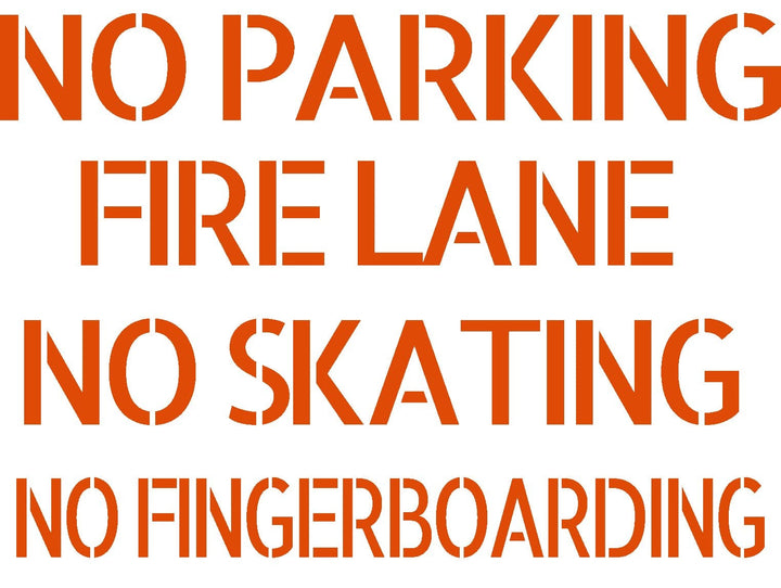 Teak Tuning DIY Curb/Sidewalk Decal Kit - Sticker Sheet of 4 Decals Orange