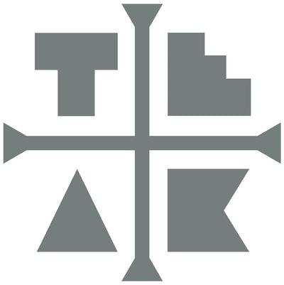 Teak Tuning Extra Large Teak Logo Sticker for Parks/Walls/Windows (11" Large) Gray