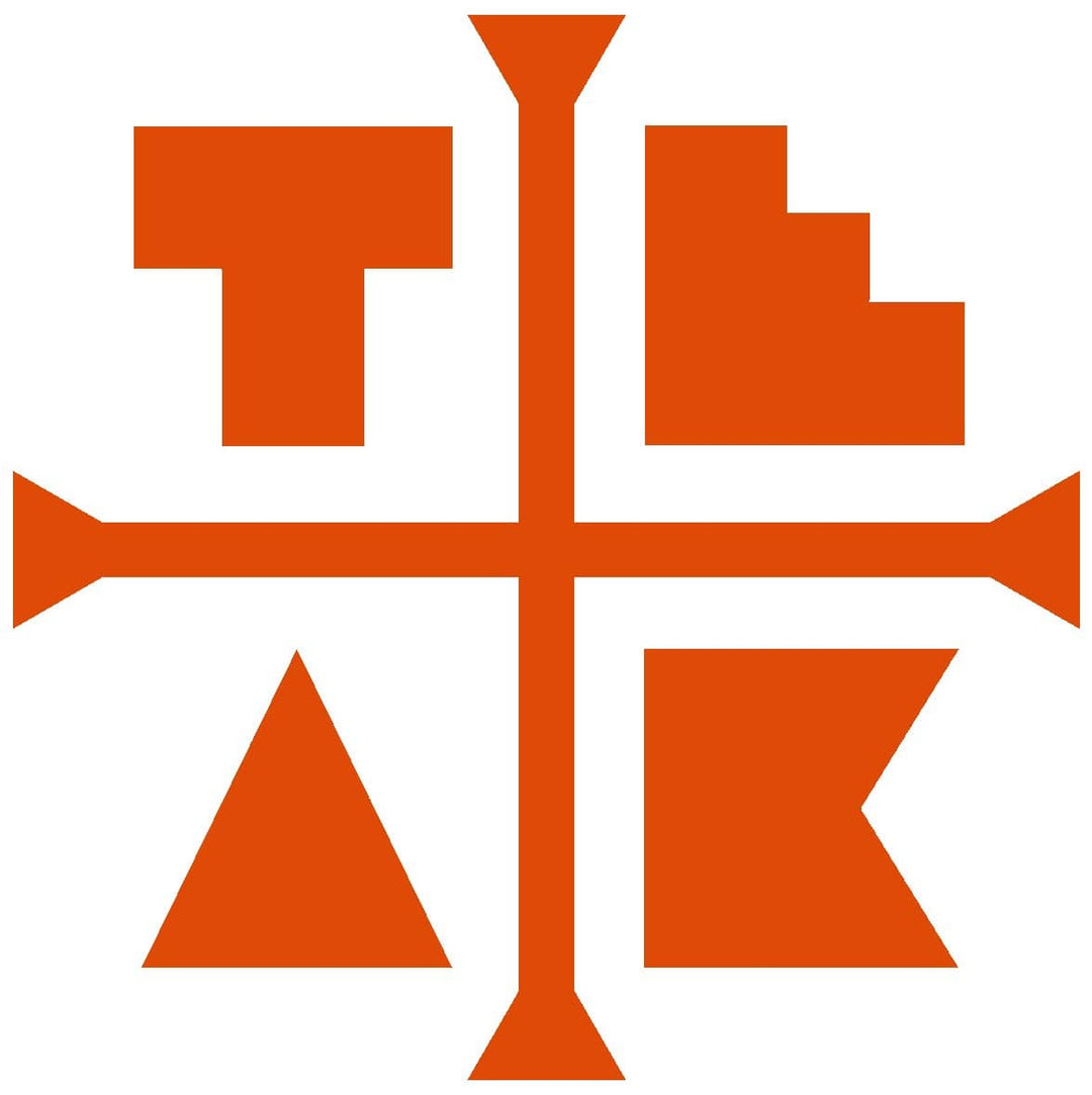 Teak Tuning Large Teak Logo Sticker (8" Large) Orange