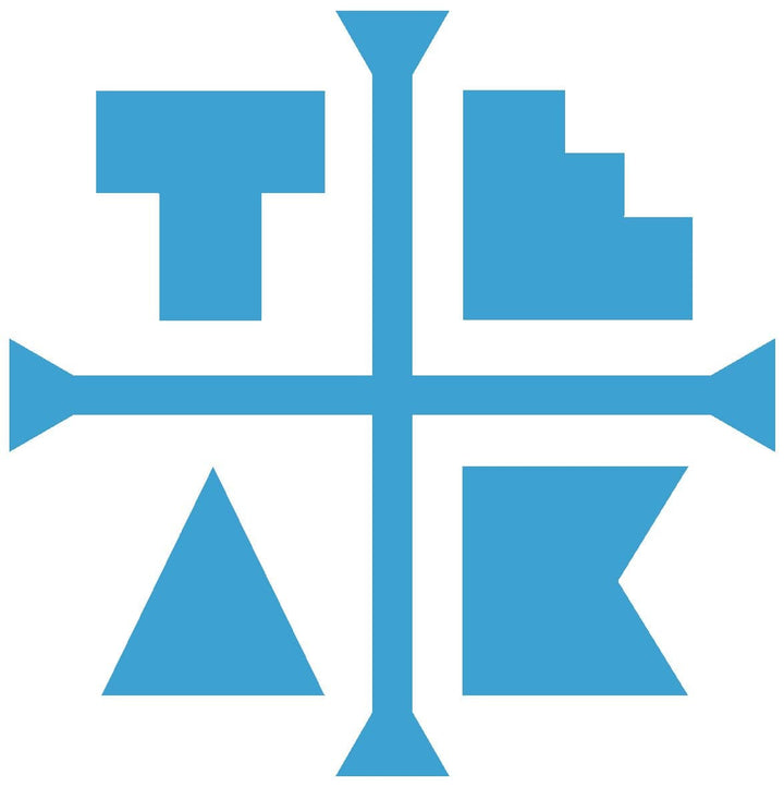 Teak Tuning Large Teak Logo Sticker (8" Large) Sky Blue