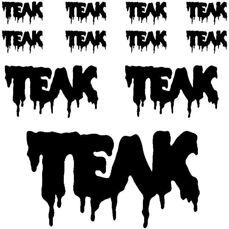 Teak Tuning OG Teak Slime Sticker Sheet (11 Stickers) Black