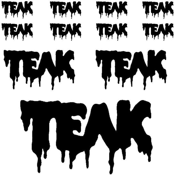 Teak Tuning OG Teak Slime Sticker Sheet (11 Stickers) Black