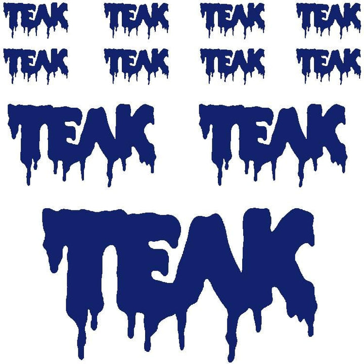 Teak Tuning OG Teak Slime Sticker Sheet (11 Stickers) Cobalt Blue