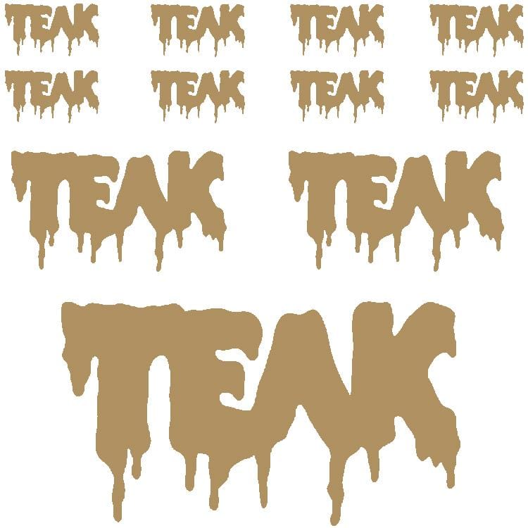 Teak Tuning OG Teak Slime Sticker Sheet (11 Stickers) Gold