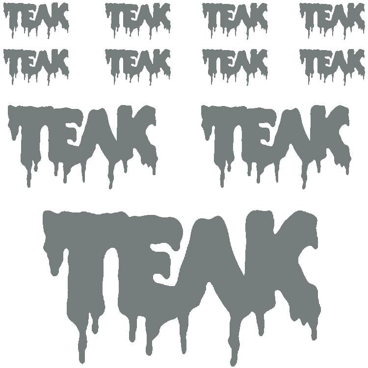 Teak Tuning OG Teak Slime Sticker Sheet (11 Stickers) Gray