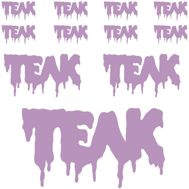 Teak Tuning OG Teak Slime Sticker Sheet (11 Stickers) Lilac