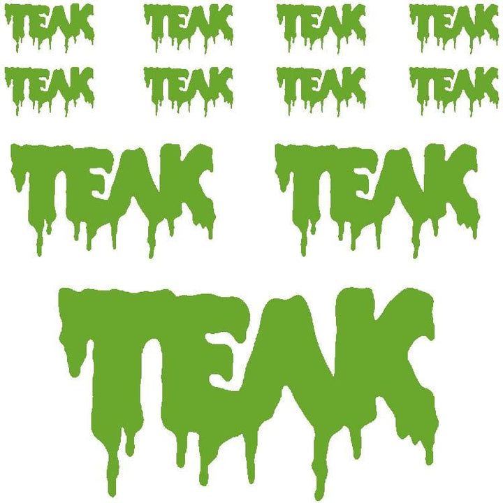 Teak Tuning OG Teak Slime Sticker Sheet (11 Stickers) Lime