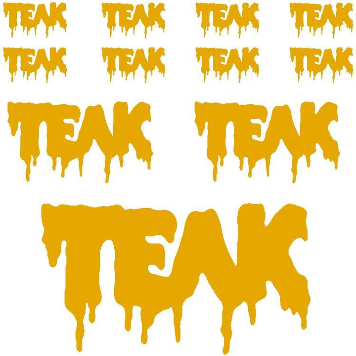 Teak Tuning OG Teak Slime Sticker Sheet (11 Stickers) Mustard