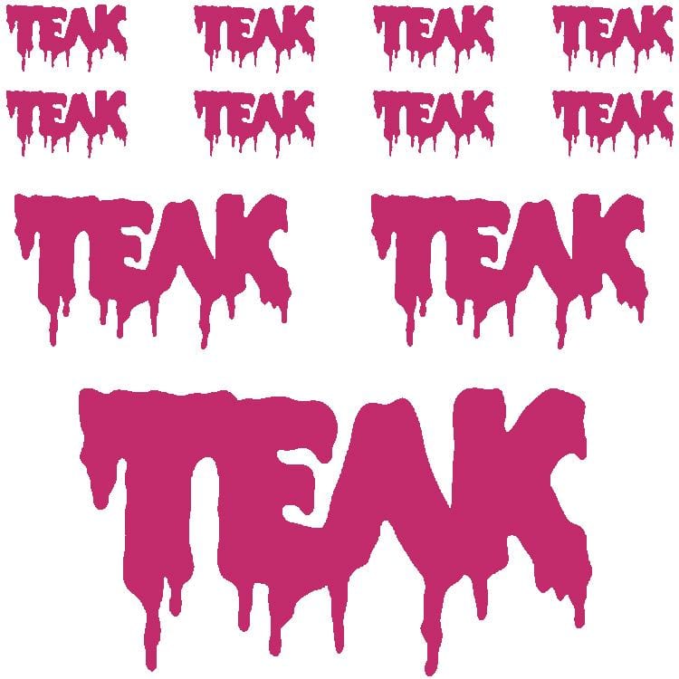 Teak Tuning OG Teak Slime Sticker Sheet (11 Stickers) Pink