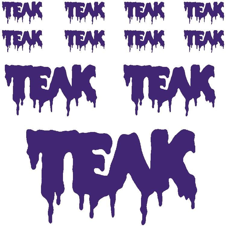 Teak Tuning OG Teak Slime Sticker Sheet (11 Stickers) Purple