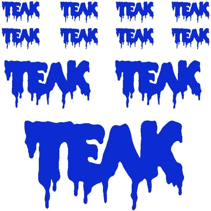 Teak Tuning OG Teak Slime Sticker Sheet (11 Stickers) Royal Blue