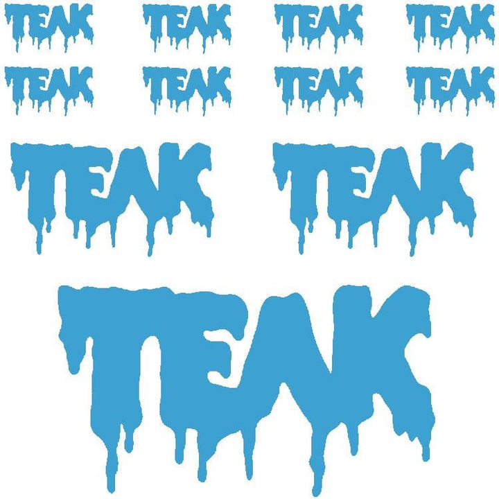 Teak Tuning OG Teak Slime Sticker Sheet (11 Stickers) Sky Blue