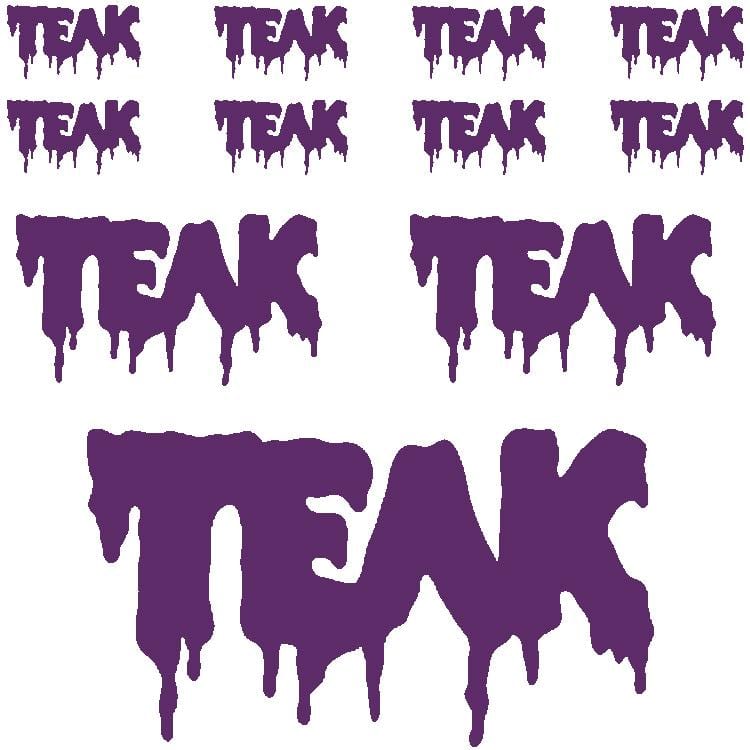 Teak Tuning OG Teak Slime Sticker Sheet (11 Stickers) Violet