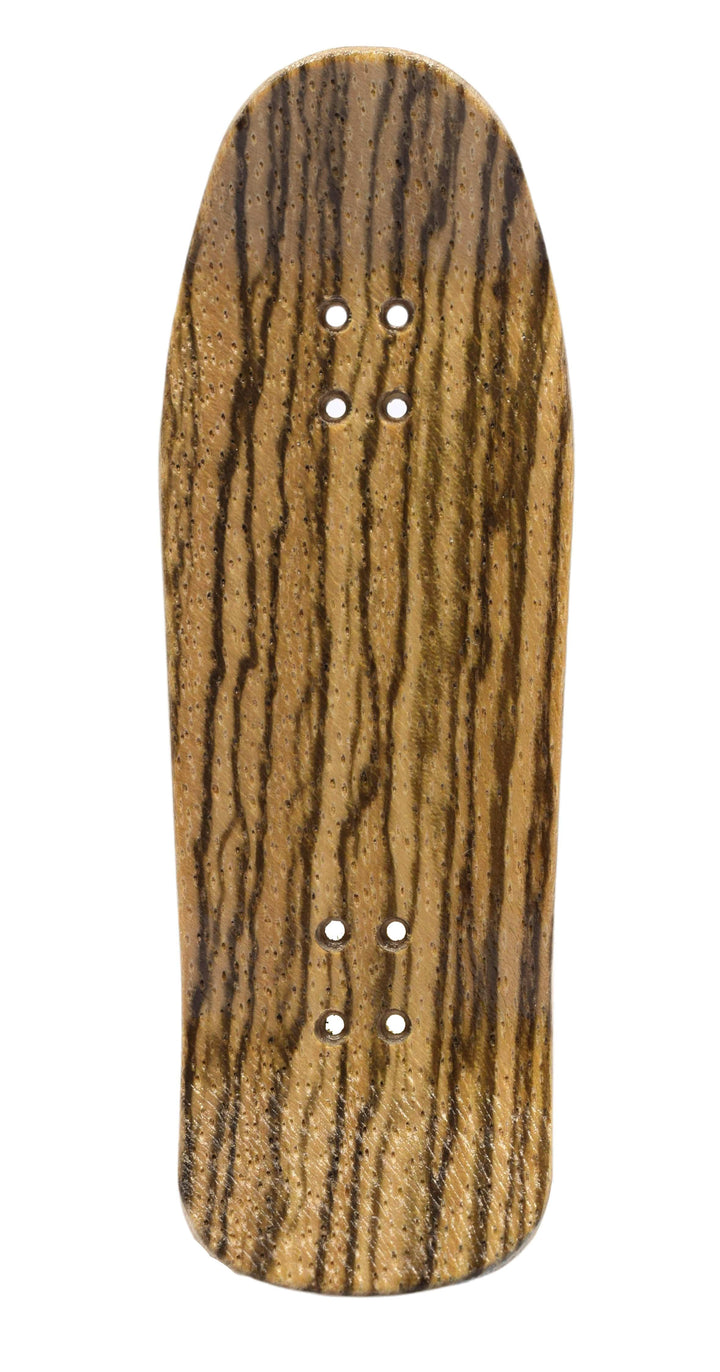 Teak Tuning Carlsbad Cruiser Wooden Fingerboard Deck, "Zebrawood" - 34mm x 100mm