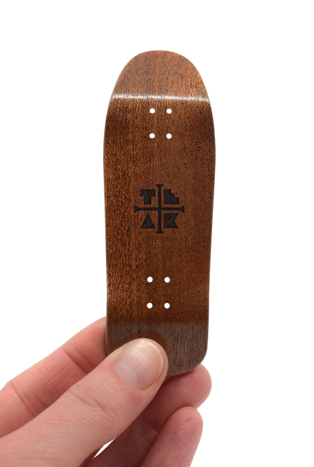 Teak Tuning Carlsbad Cruiser Wooden Fingerboard Deck, "Leather Bound Book" - 34mm x 100mm