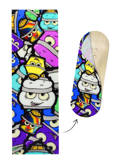 Teak Tuning "Bubble Bushing Collage" Deck Graphic Wrap - 35mm x 110mm