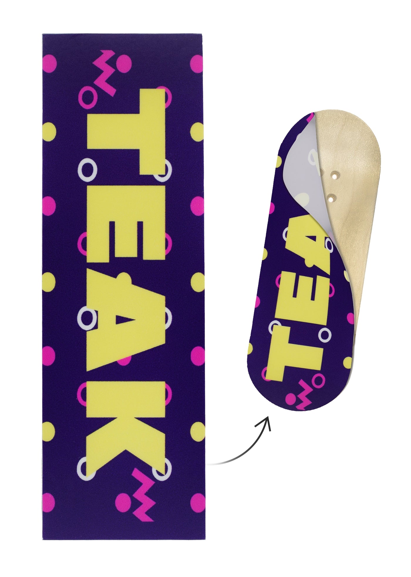 Teak Tuning "Confetti Teak Logo" Deck Graphic Wrap - 35mm x 110mm