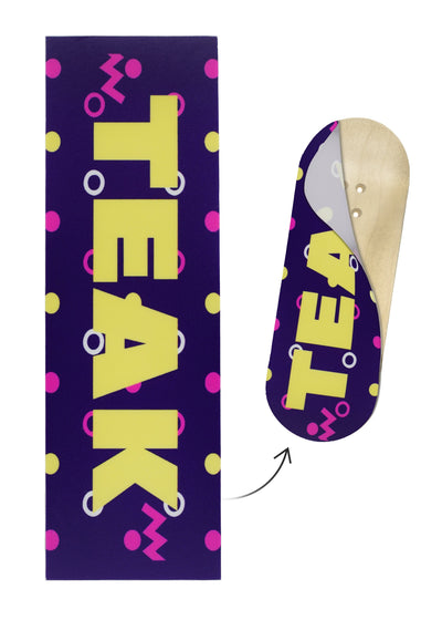 Teak Tuning "Confetti Teak Logo" Deck Graphic Wrap - 35mm x 110mm