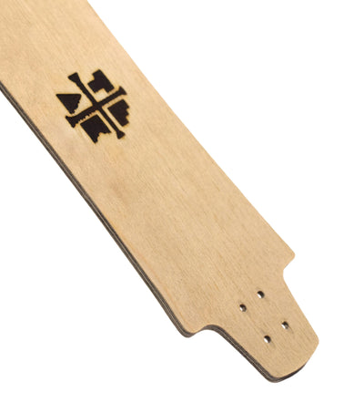 Teak Tuning Wooden Fingerboard Deck, Longboard Style - "Birch" - 33.3mm x 130mm