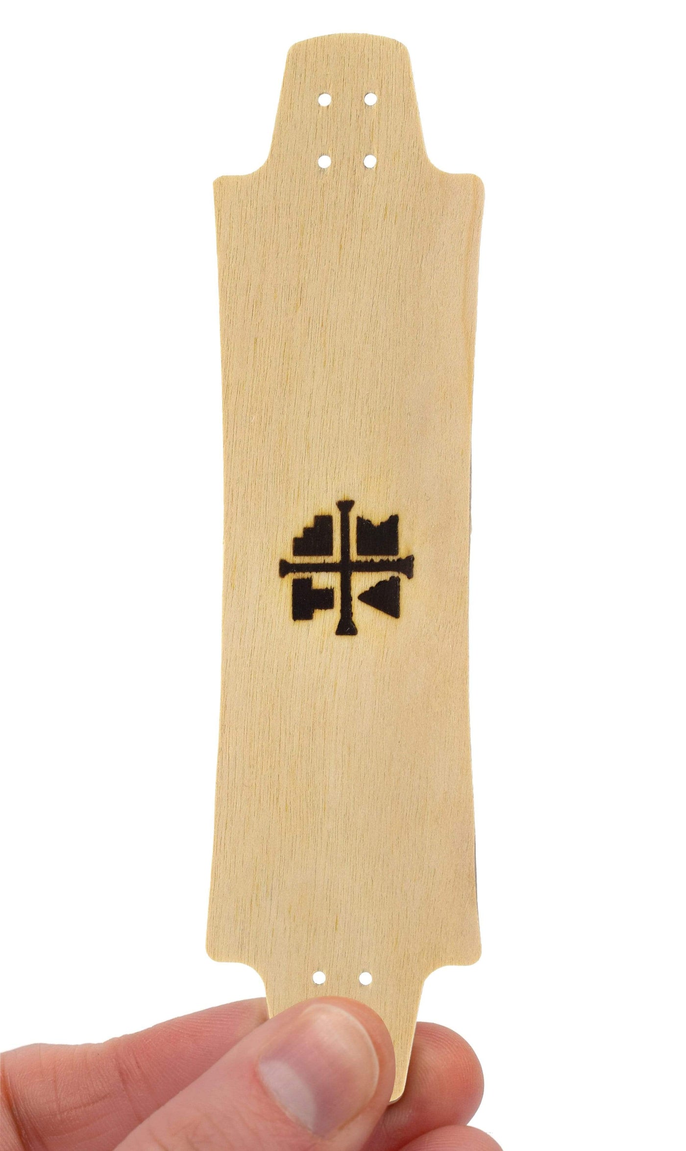 Teak Tuning Wooden Fingerboard Deck, Longboard Style - "Birch" - 33.3mm x 130mm