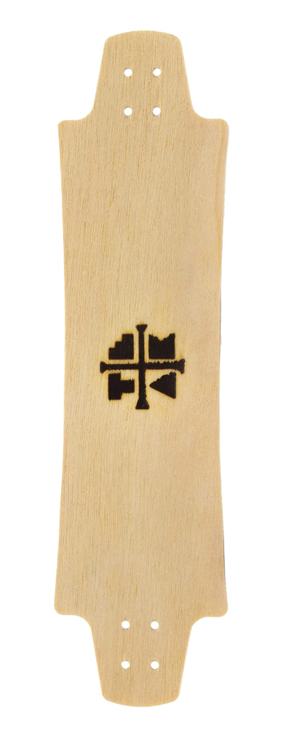 Teak Tuning Wooden Fingerboard Deck, Longboard Style - "Birch" - 33.3mm x 130mm