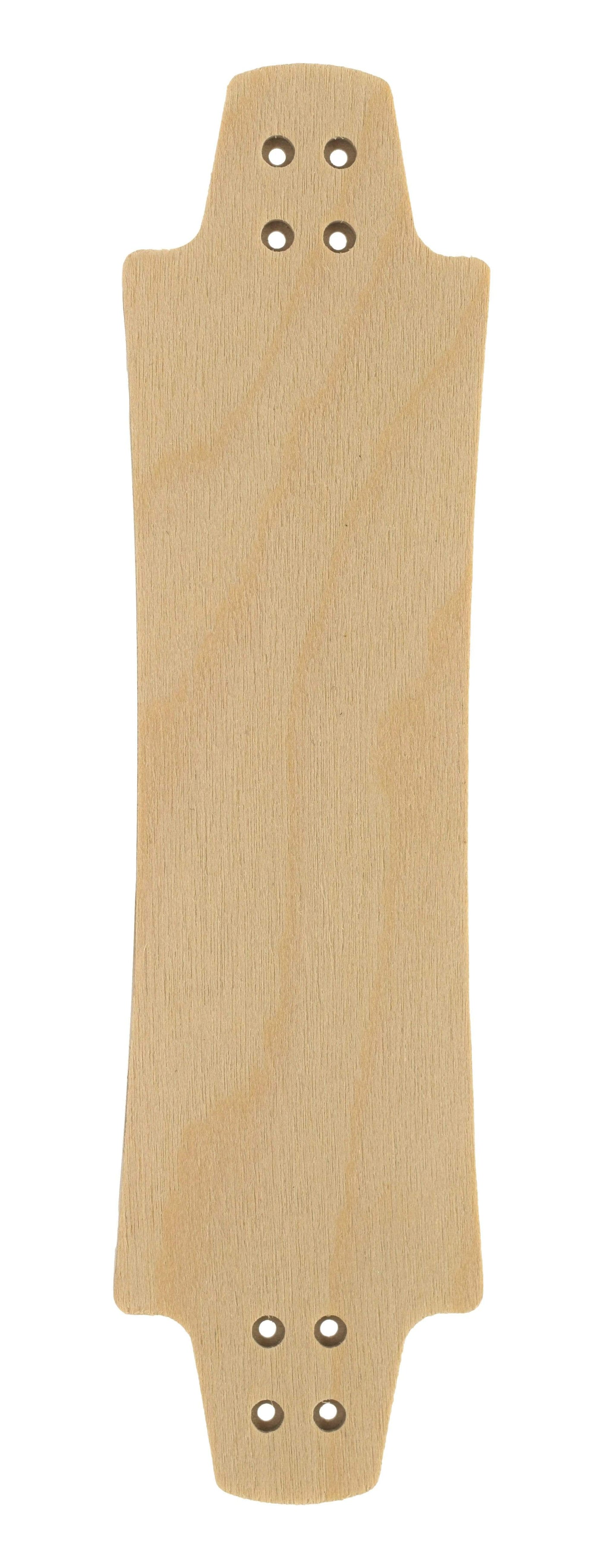 Teak Tuning Wooden Fingerboard Deck, Longboard Style - "Birch" - 33.3mm x 130mm