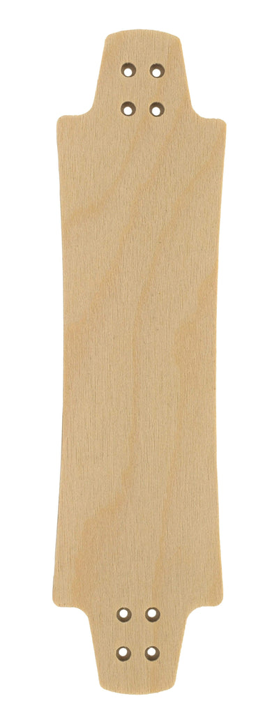 Teak Tuning Wooden Fingerboard Deck, Longboard Style - "Birch" - 33.3mm x 130mm