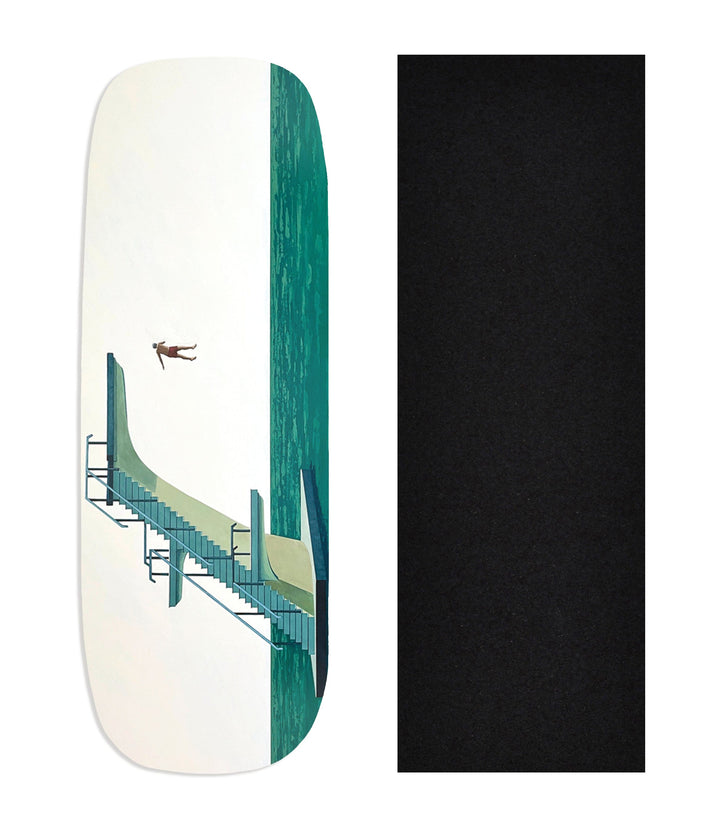 Teak Tuning Heat Transfer Graphic Wooden Fingerboard Deck, Samual Walker - Entry #79 Boxy Deck